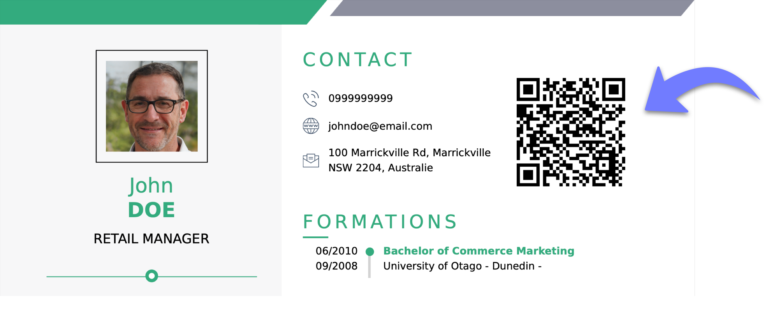 QR code sur le CV